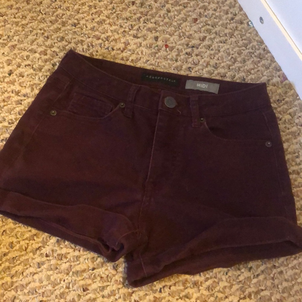 Aeropostale maroon shorts